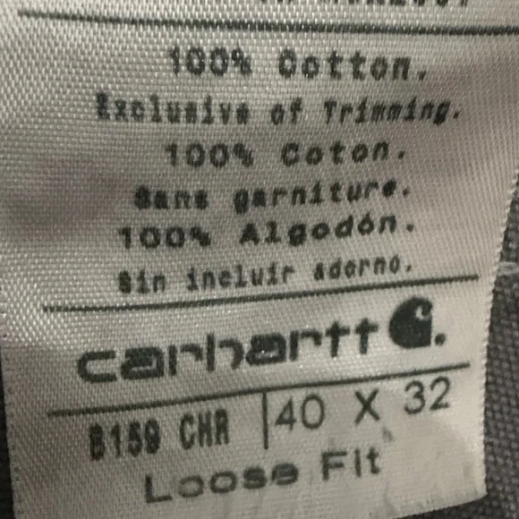 MENS CARHARTT WORK PANT GREY - Picture 2 of 5